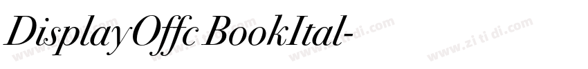 DisplayOffc BookItal字体转换